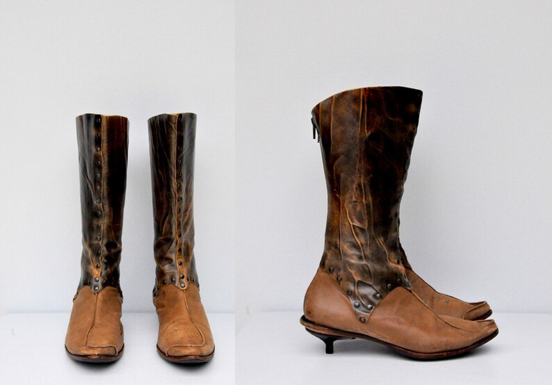 high end leather boots