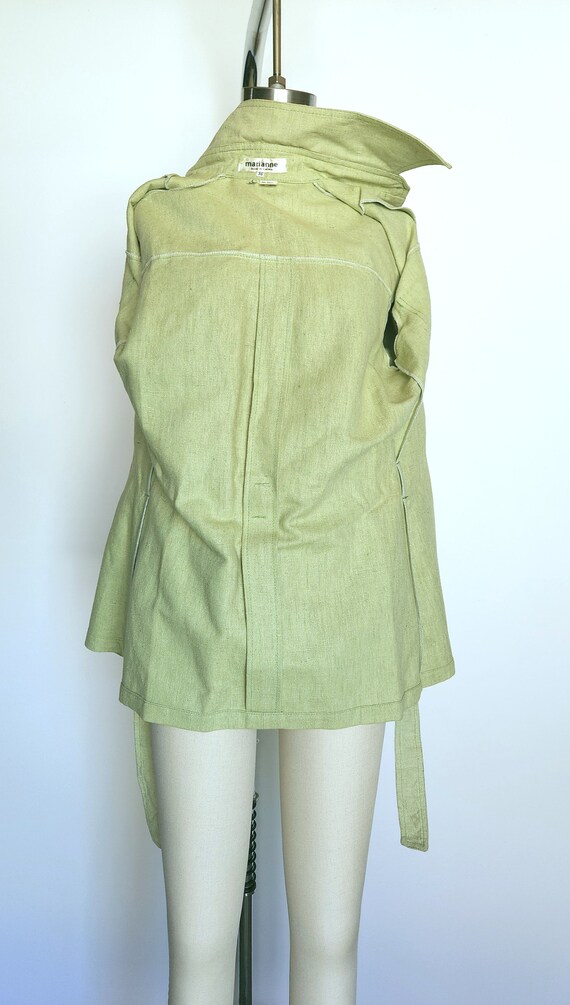 Vintage Linen Jacket Short Duster Coat French Lin… Gem