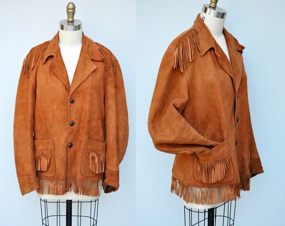 Vintage Fringed Leather Jacket - Leather Jacket -… - image 1