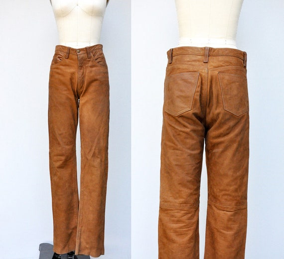 Vintage Brown Leather Pants - Woman's Leather Pant