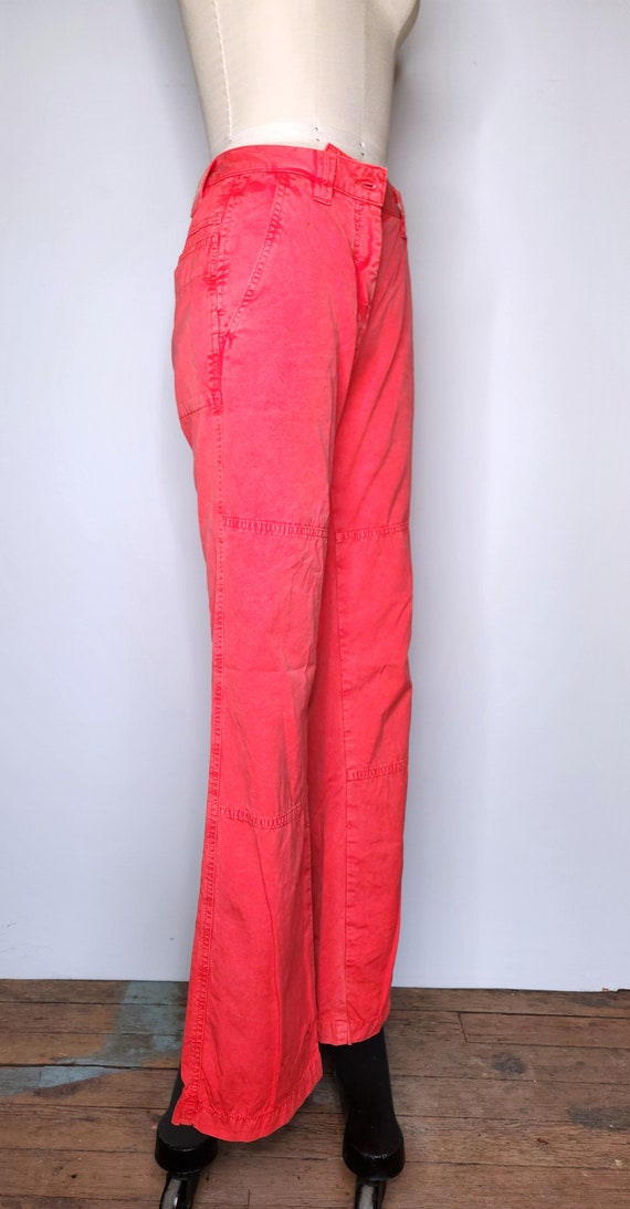 90s Utility Red Pants Jeans - High Waist Jeans Pa… - image 2