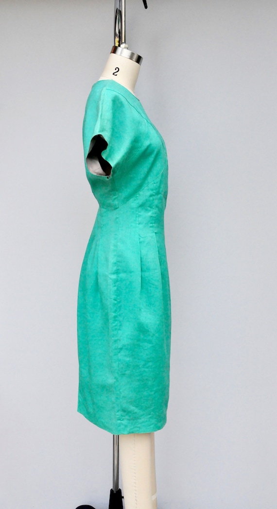 Emerald Green Linen Dress