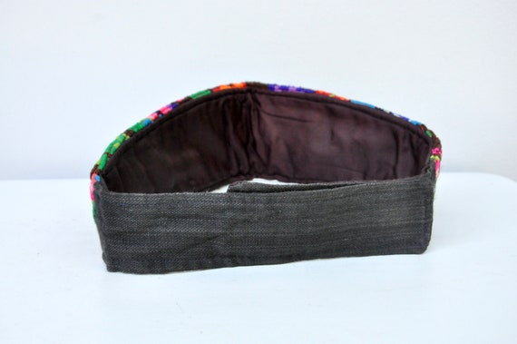 Colorful Kilim Floral Guatemalan Mexican Belt - Floral Wool/Cotton Belt S - M Colorful Kilim Floral Belt - Guatemalan Belt - Mexican Belt  main image 3