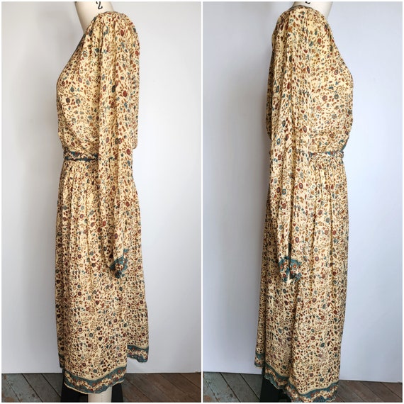 Vintage Indian Silk Dress by Jane Andre Californi… - image 5