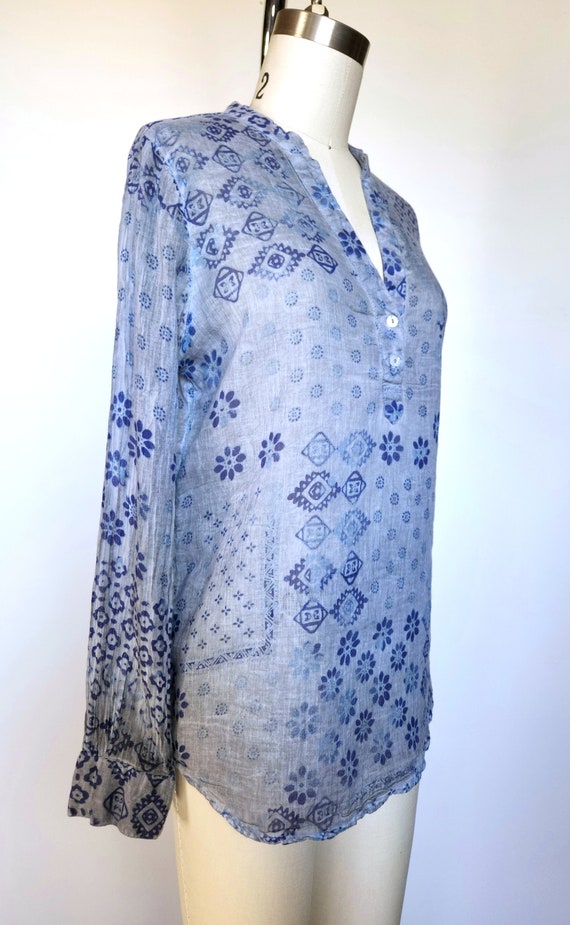 Vintage Indian Blouse - Cotton Indian Long Sleeve… - image 3