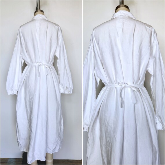 Vintage 1900s Nightgown Nightdress - Cotton Embro… - image 4