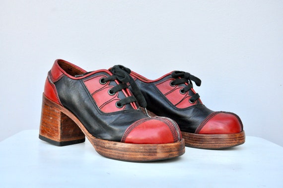 70s chunky heels