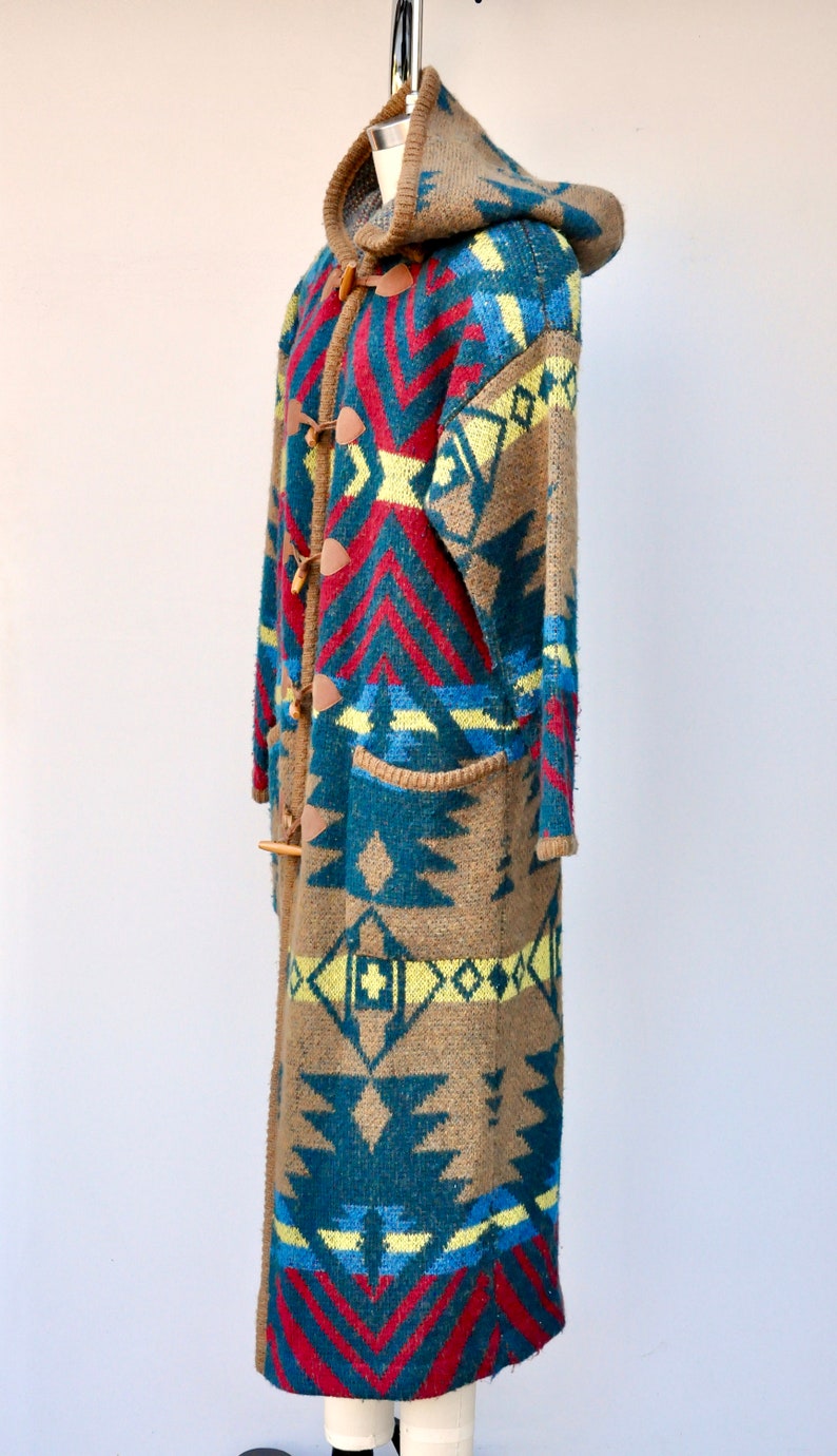 Vintage Hooded Southwestern Duster Coat Navajo Coat Hooded - Etsy