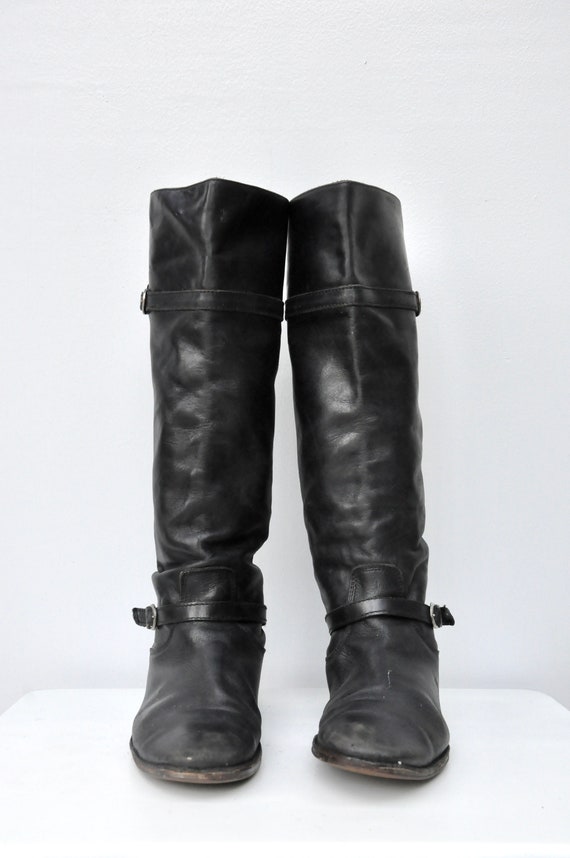 Vintage FRYE Leather Tall Boots - Equestrian Boot… - image 10