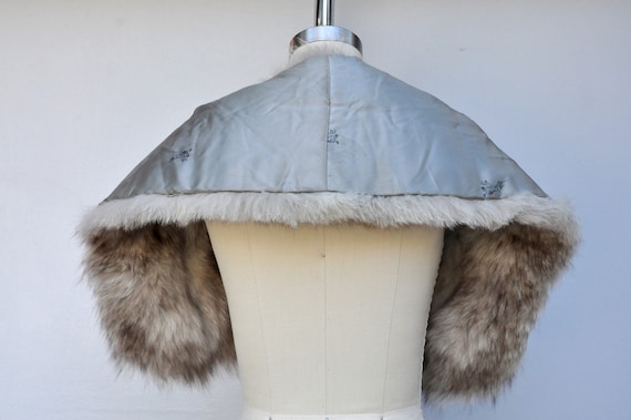 Vintage FOX Fur Stole Collar Shawl Shrug Cape - 4… - image 10