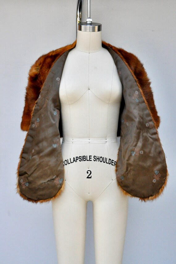 Vintage Mink Fur Stole Cape Capelet Wrap Shawl - … - image 7