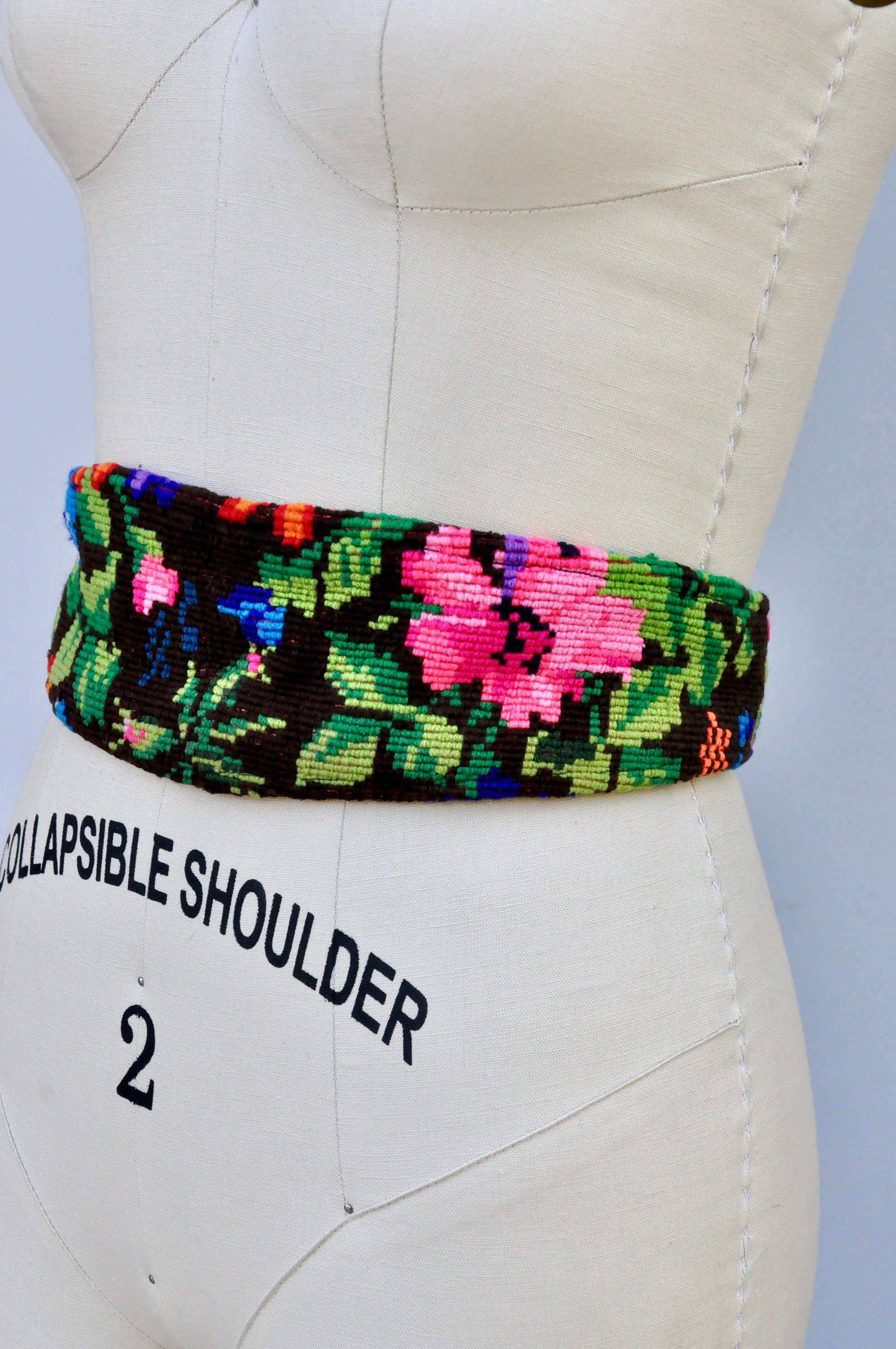 Colorful Kilim Floral Belt - Guatemalan Belt - Mexican Belt  display picture 3