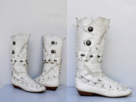 white moccasins boots