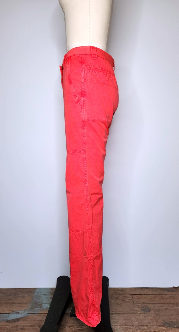 90s Utility Red Pants Jeans - High Waist Jeans Pa… - image 5