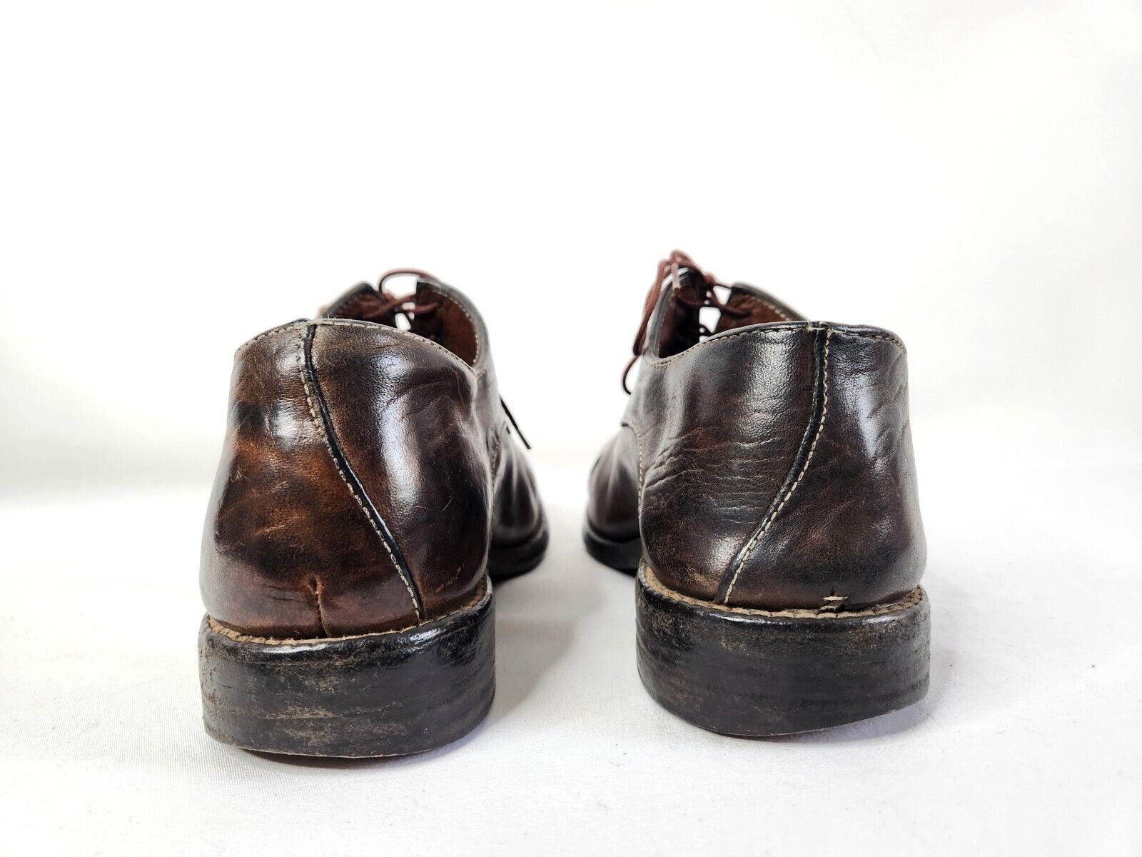 Augusto Brown Leather Lace Up Ankle Boots Italy Craftsmanship Vintage? Men\'s 8.5 Noble men main image 4
