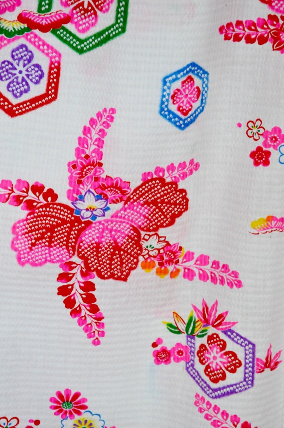 Vintage Cotton Kimono - Pink Kimono Robe - Japane… - image 2