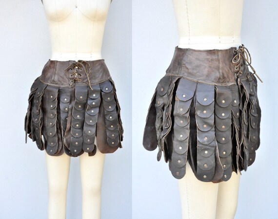 festival leather skirt