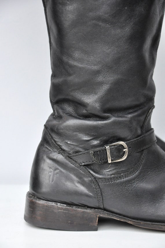 Vintage FRYE Leather Tall Boots - Equestrian Boot… - image 6