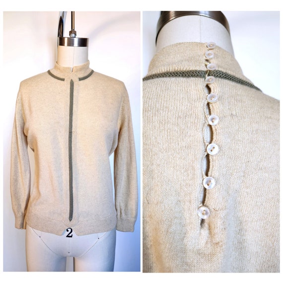 Vintage 40s 50s Cashmere Sweater - Cashmere Sweat… - image 1
