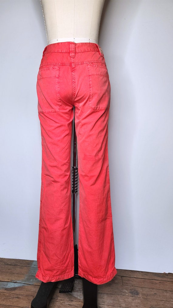 90s Utility Red Pants Jeans - High Waist Jeans Pa… - image 6