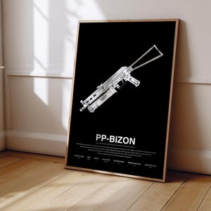 Counter Strike PP-Bizon Poster | Counter Strike Poster Print | Gaming Poster | Gaming Decor | Video Game Poster | Gaming Gift | Video Game