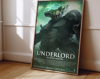 Dota 2 Underlord Poster | Dota 2 Poster Print | Gaming Poster | Gaming Decor | Video Game Poster | Gaming Gift | Video Game Print