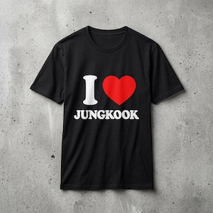 I Heart Jungkook Shirt - Etsy