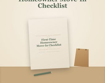 Checklist voor starters op de woningmarkt (printbaar) | Invulbare verhuismap voor nieuwe huiseigenaren, inclusief overzicht van nutsvoorzieningen en installatie | Direct te downloaden als PDF