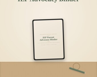 Printbaar IEP-boekje voor ouders | Invulbaar programma voor speciaal onderwijs, inclusief agenda, doelen en notities van vergaderingen | Direct te downloaden als PDF