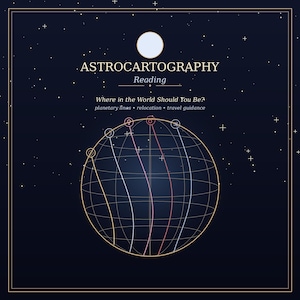 Astrocartography Reading | Relocation Astrology Map | Best Places to Live Travel | Planetary Lines | Digital PDF