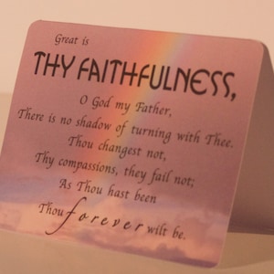 Great Is Thy Faithfulness, blank notecard
