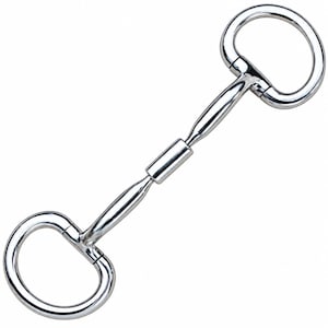 Western Horse D Ring Bit Barrel Myler Roller Mouth English Horse Training Bits