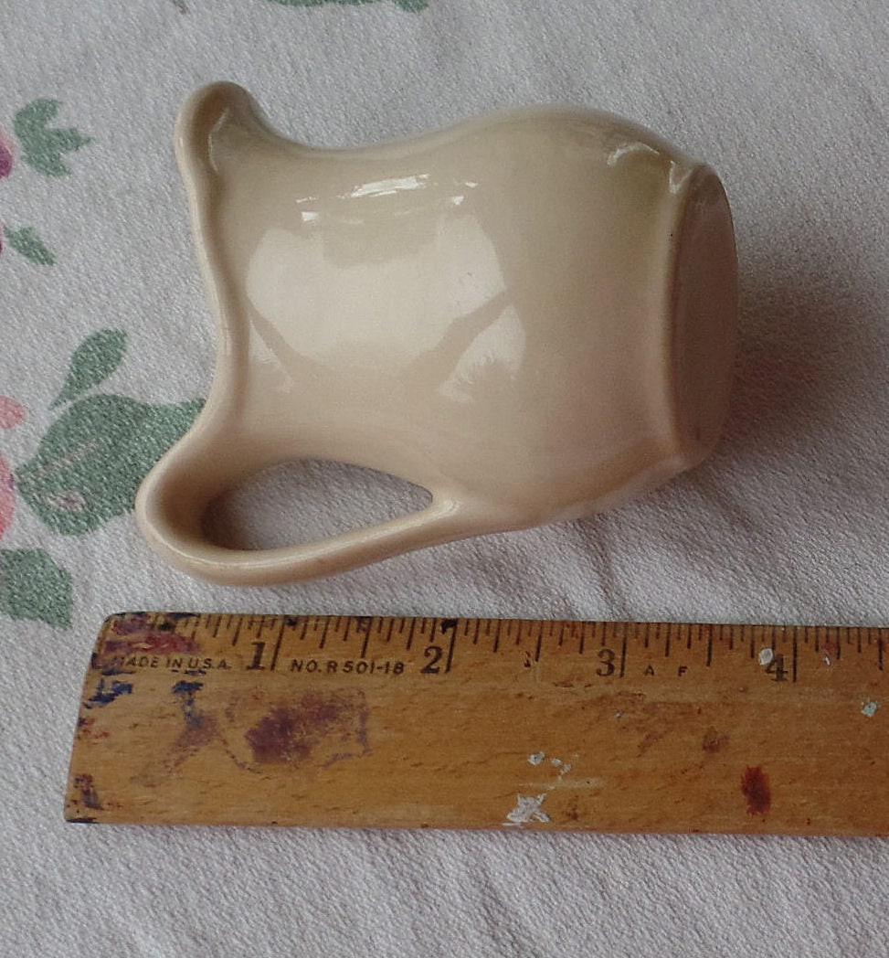 Cream Colored Mini Milk Pitcher Personal Creamer Individual | Etsy