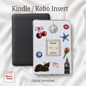 Book Lover Cover Insert for Kobo & Kindle | Printable Clear Case Insert | Bookish Aesthetic Digital Download