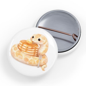 Pancake Ball Python Pin | Banana Morph Snake Button (1" Small)