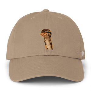 Embroidered Ball Python Dad Hat, Reptile Lover Gift, Vintage Washed Cotton Cap