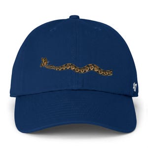 Ball Python Butterfly Embroidered Hat | Vintage Cotton Twill Baseball Cap
