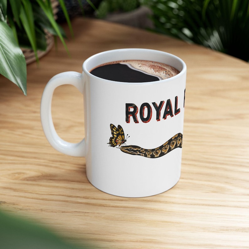 Kaffeetasse mit Königspython | Geschenk für Königspython-Liebhaber | Keramiktasse für Reptilienhalter und Herpetologen Bild 3
