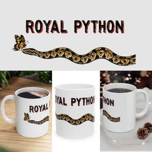 Ball Python Coffee Mug | Royal Python Snake Lover Gift | Herpetology & Reptile Keeper Ceramic Cup