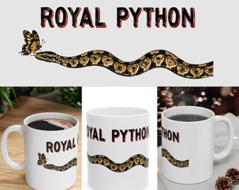 Ball Python Coffee Mug | Royal Python Snake Lover Gift | Herpetology & Reptile Keeper Ceramic Cup