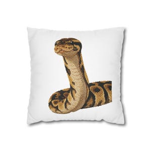 Ball Python Throw Pillow | Snake Lover Home Decor | Reptile Accent Cushion | Royal Python Pillow Cover | Wildlife Gift