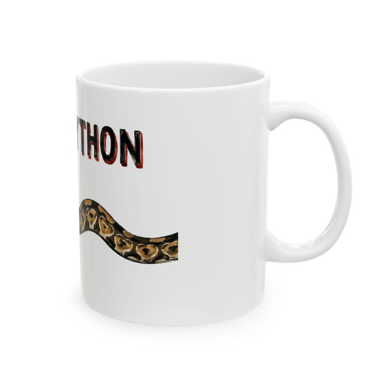 Kaffeetasse mit Königspython | Geschenk für Königspython-Liebhaber | Keramiktasse für Reptilienhalter und Herpetologen Bild 10
