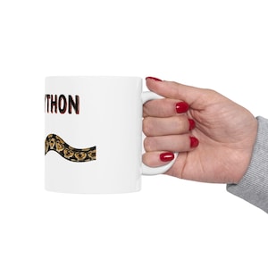 Kaffeetasse mit Königspython | Geschenk für Königspython-Liebhaber | Keramiktasse für Reptilienhalter und Herpetologen Bild 6