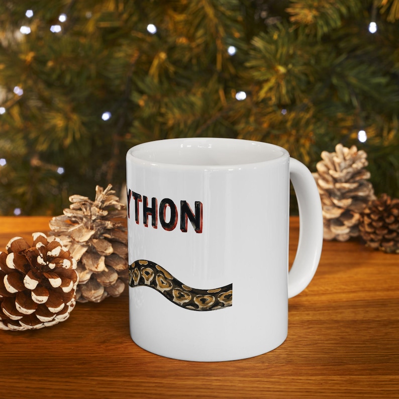Kaffeetasse mit Königspython | Geschenk für Königspython-Liebhaber | Keramiktasse für Reptilienhalter und Herpetologen Bild 5