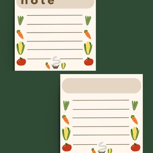 NOTEPAD | Vegetable Soup Themed Notepad