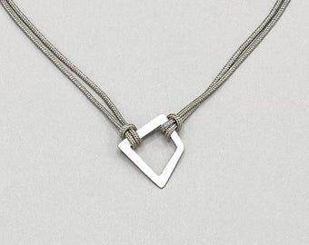 Handmade Sterling Silver Geometric Necklace - Modern Minimalist Choker