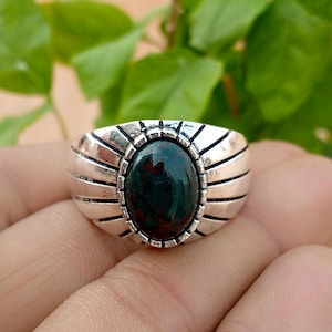 Bloodstone Ring, 925 Sterling Silver Ring, Beautiful Ring, Handmade Ring, Beauty Ring, Promise Ring, Men's Ring, Gift For Her