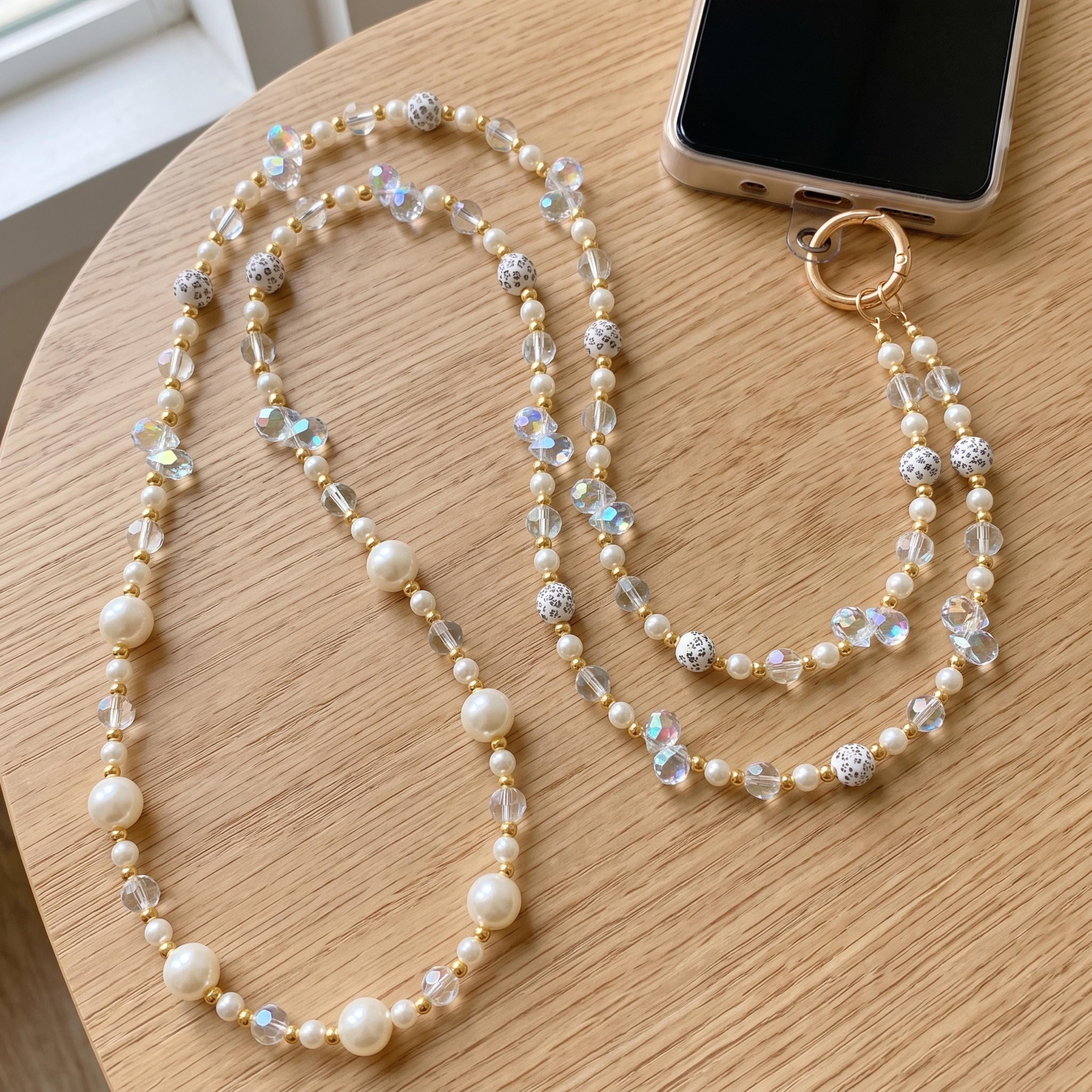 Cellphone Crossbody Strap Pearl - Etsy