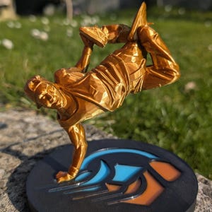 Personalisierte Dancer 3D Figur | Dein eigener Tanzmove als Low-Poly Statue | Custom B-Boy/B-Girl & Hip-Hop Pokal Geschenk