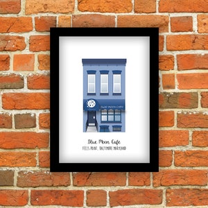 Baltimore (Maryland) Print - Blue Moon Cafe